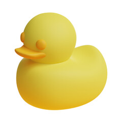 3d rubber duck childrens toy icon