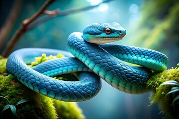 Fototapeta premium A fascinating exploration of the viper snake