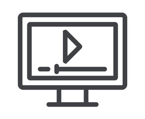 Online business training icon concept. Vector graphic design illustration