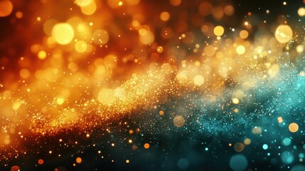 Fototapeta premium A close-up view featuring a blurred background illuminated by numerous colorful lights, creating a vibrant and dreamy atmosphere.