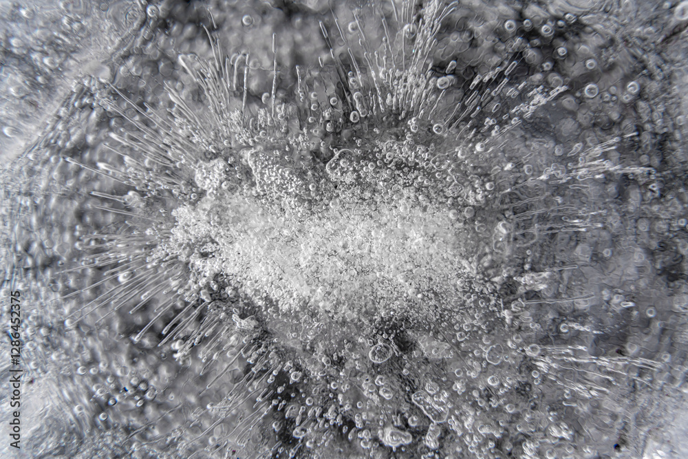 Poster close up macro shot of ice surface - texture for computer graphics, texturing, compositing or as a b