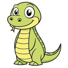 Obraz premium funny cartoon snake