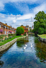 View of Canterbury, a small town in southeast England