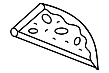 Line Art Pizza Slice for Fast Food Branding - SVG Design