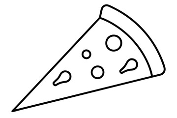 Line Art Pizza Slice for Fast Food Branding - SVG Design