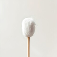 "Elegant Cotton Swab on a Minimalist Background"

