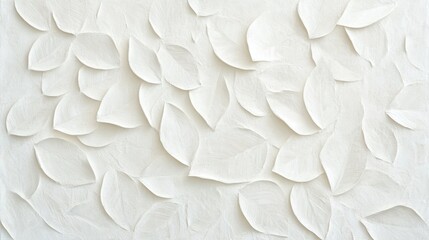 Obraz premium White textured background with floral petals, minimalist design, subtle elegance, perfect for weddings or romantic themes, digital wallpaper or backdrop.