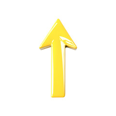 Bright Yellow Arrow Pointing Upward Progress Growth Success