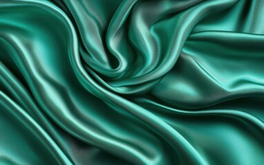 Obraz premium Luxurious emerald silk with gentle folds for Saint Patricks Day