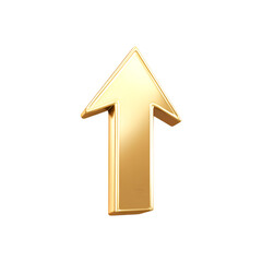 Golden Arrow Pointing Upward Success Growth Achievement