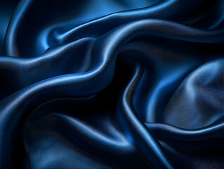 Obraz premium Deep Blue Satin Drape Abstract Background