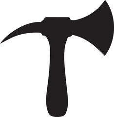 A black and white axe silhouette design - axe silhouette design
