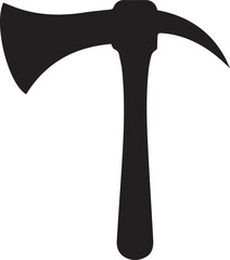 A black and white axe silhouette design - axe silhouette design