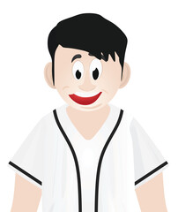 Baseball player on field. vector