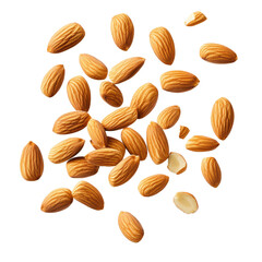 almonds  on transparent background
