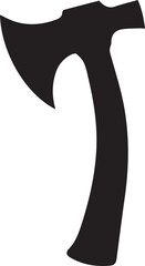 A black and white axe silhouette design - axe silhouette design