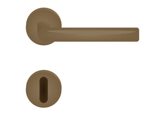 Brown door handle. vector illustration