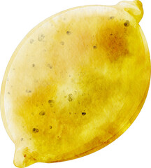watercolor lemon