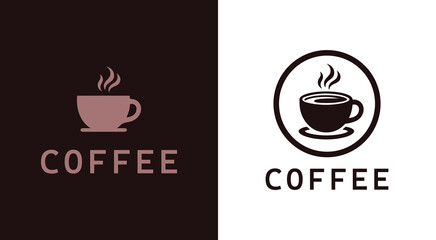 Cup hot icons set. Coffe or tea cups vector icon collection. coffe store logo