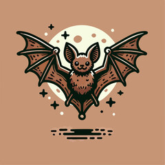 vector illustration of a bat