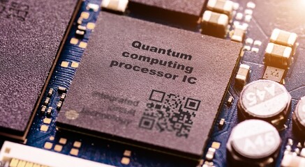 Quantum computing processor IC Executes quantum operations for high-speed computations.