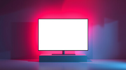 Ultra-Thin Bezel Smart TV with Ambient Glow – Minimalist Modern Design