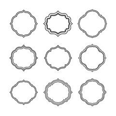 Nine Elegant, Decorative, Double-lined Ornate Frames