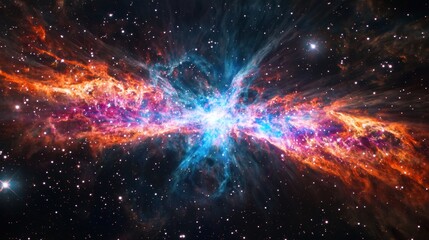 A massive supernova explosion distorts a nebula, creating a breathtaking ripple of light