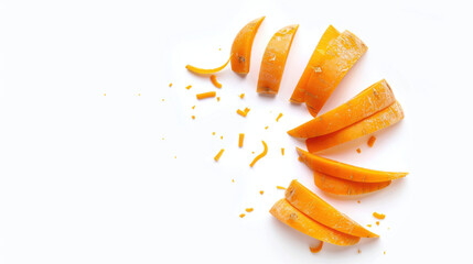 Naklejka na ściany i meble sliced carrot isolated on white background