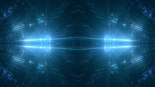 leuchtende Lichtpunkte bewegen sich langsam Richtung Zentrum, digitaler Datentransfer, Algorithmus, Internet, Energie, Datenfluss, Geschwindigkeit, Wandel, Austausch, braun, orange