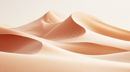 A vast desert landscape showcasing golden sand dunes under a clear blue sky, highlighting the natural beauty and tranquility of this arid environment.