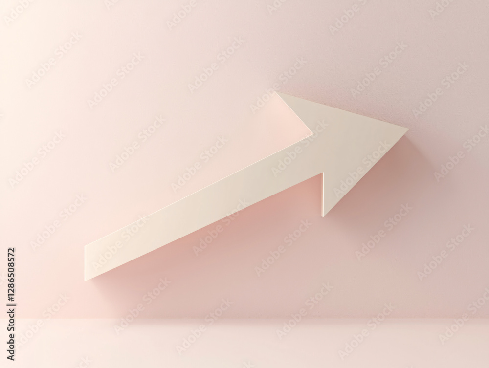 Fototapete 3D Render Arrow Set Light Color Directions Graphic Design Symbol Icon Sign Pointer Navigation Guide Interface Element Object Shape Directional Guidance Right Left Up Down Forward Backward

