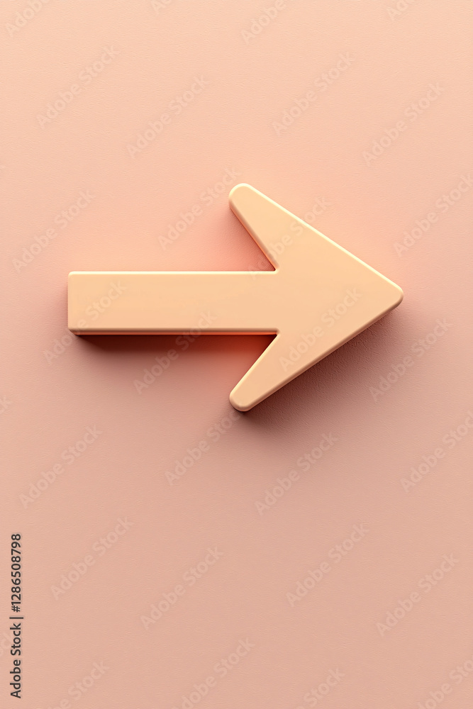 Fototapete 3D Render Arrow Set Light Color Directions Graphic Design Symbol Icon Sign Pointer Navigation Guide Interface Element Object Shape Directional Guidance Right Left Up Down Forward Backward
