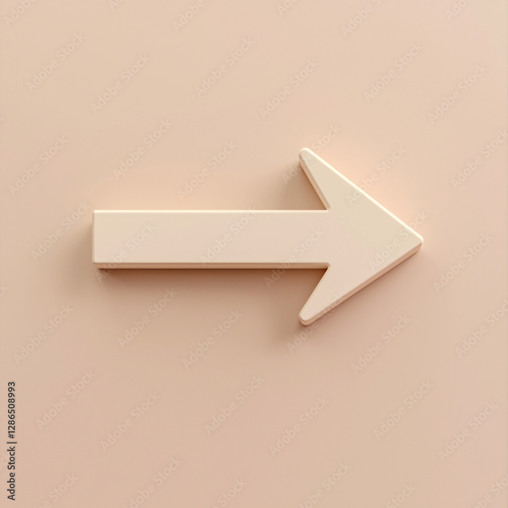 Fototapete 3D Render Arrow Set Light Color Directions Graphic Design Symbol Icon Sign Pointer Navigation Guide Interface Element Object Shape Directional Guidance Right Left Up Down Forward Backward
