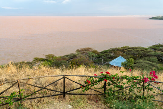 Ethiopia, view on the Lake Langano in South Ethiopia. Part of the Rift Valley