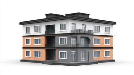 Fototapeta premium A detailed close-up view of a building featuring an ornate balcony design, showcasing architectural elements and textures prominently.