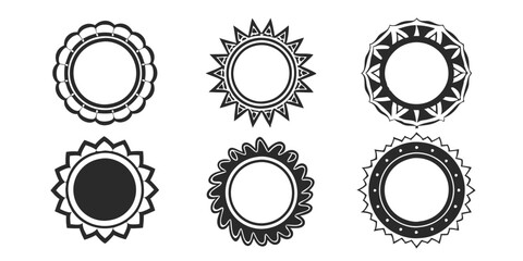 Hand-Drawn Grunge Circle Frames: Charcoal, Pencil & Chalk Border Set

