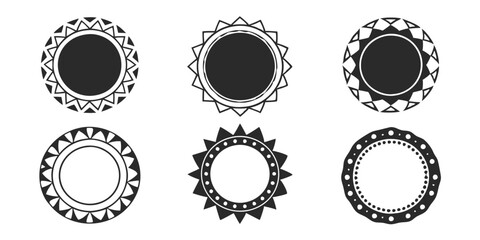 Hand-Drawn Grunge Circle Frames: Charcoal, Pencil & Chalk Border Set

