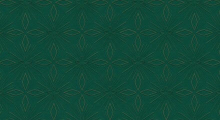 Fototapeta premium Art Deco pattern, geometric design, teal and gold, star burst motif, intricate linework, symmetrical layout, repeating elements, luxurious wallpaper, 1920s style, elegant background, metallic accents,