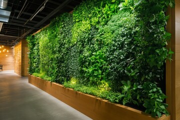 Lush Vertical Garden with Rich Greenery and Natural Aesthetic Appeal