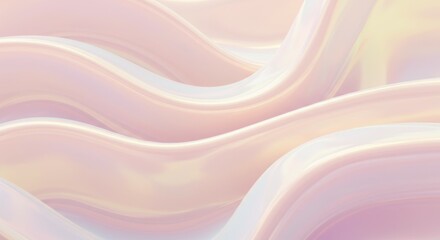Obraz premium Pastel waves, abstract background, soft flowing lines, marbled texture, gentle curves, muted colors, pink and lavender hues, ethereal pattern, dreamy atmosphere, subtle gradients, organic shapes, tran