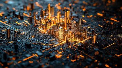 Cyberpunk Cityscape: A Digital Metropolis Illuminated