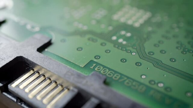 Hard disk drive extreme close up stock footage