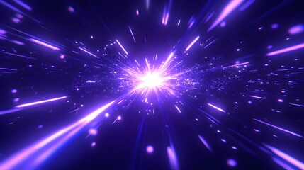 Fototapeta premium A Bright Burst of Light Streaking Across a Dark Background