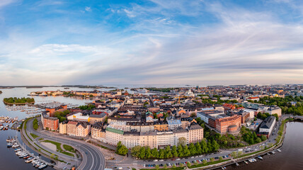 aerial view of the city