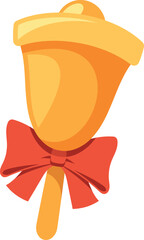 Golden Christmas bell vector illustration