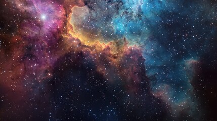 Naklejka premium A futuristic deep-space observatory studies the intricate details of a nebula's vibrant core