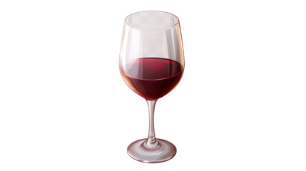 Glass of red wine isolated on white background 