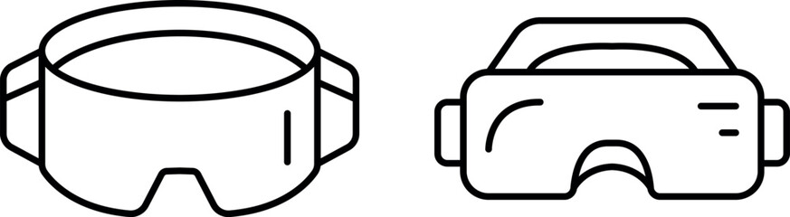  VR Icon Set – Futuristic Virtual Reality Symbols in EPS