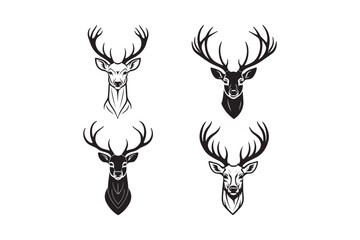 Wildlife Deer Silhouette Hunting, Nature, and Forest Animal Illustration